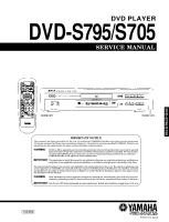 Yamaha DVDS-705 - Service Manual 